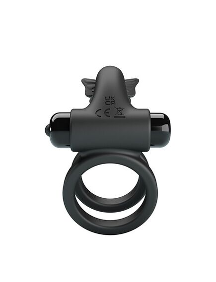 Черное эрекционное виброкольцо "Passionate Ring IX" , изображение 5