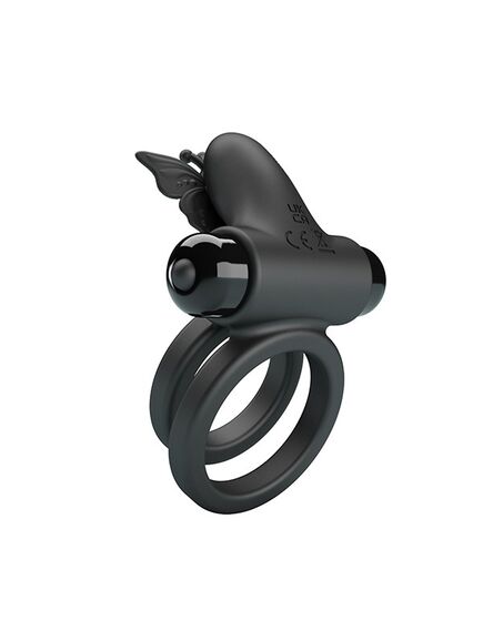 Черное эрекционное виброкольцо "Passionate Ring IX" , изображение 6