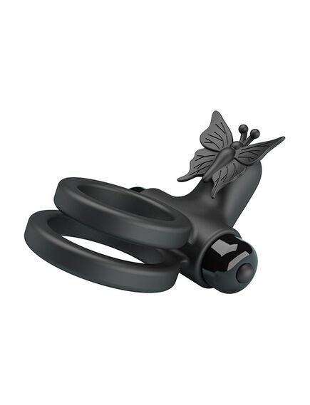 Черное эрекционное виброкольцо "Passionate Ring IX" , изображение 7