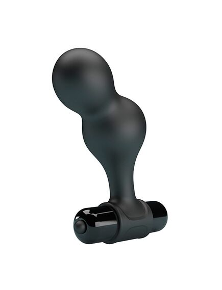 Черная анальная вибропробка 10см "Mr.Play" , изображение 3