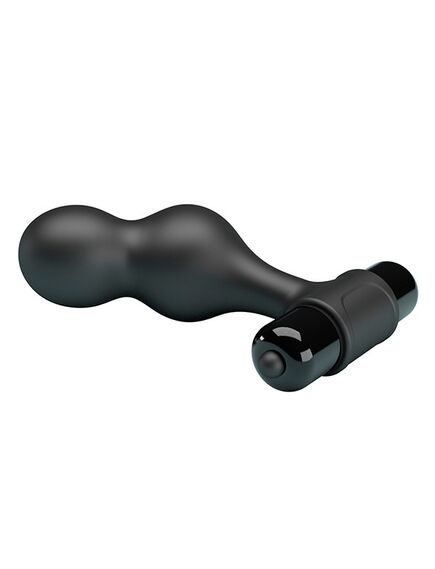 Черная анальная вибропробка 10см "Mr.Play" , изображение 6