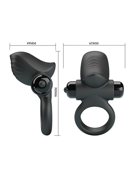 Эрекционное кольцо с вибрацией и стимуляцией клитора "Adrien" , изображение 8