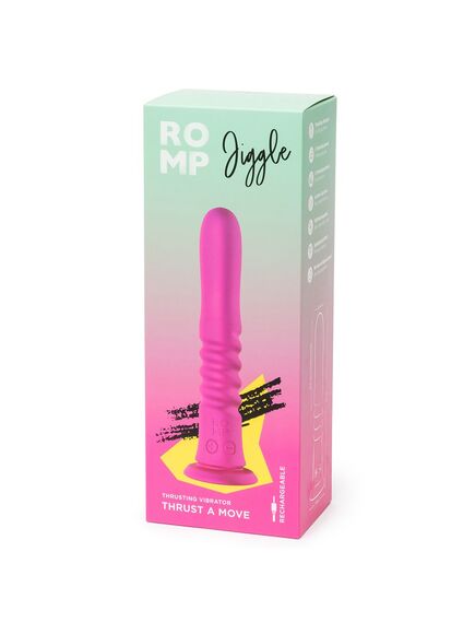 Вибратор с возвратно-поступательными движениями Romp Jiggle, фуксия , изображение 4