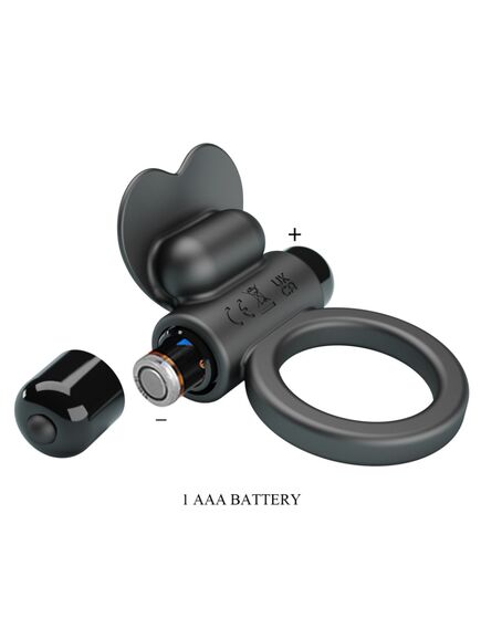 Эреционное кольцо с вибрацией в виде кролика "Debonaire" , изображение 10