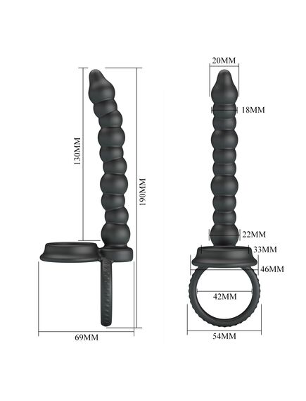 Насадка для двойного проникновения "Dillion", 19 см , изображение 7