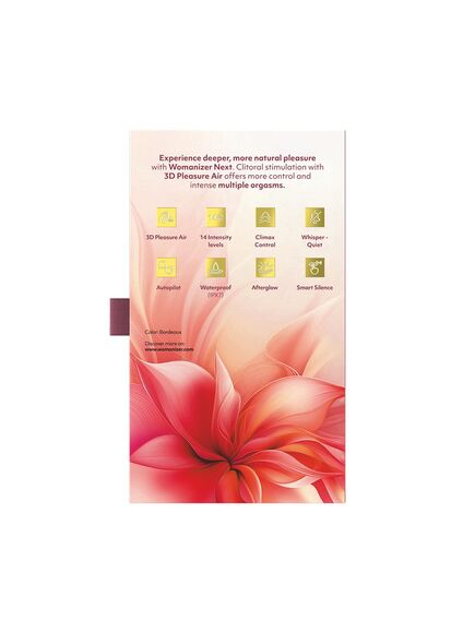 Бесконтактный клиторальный стимулятор Womanizer Next бордовый , изображение 8