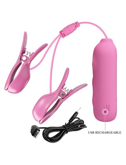 Зажимы на соски с вибрацией и электростимуляцией "Romanic wave 2" , изображение 8