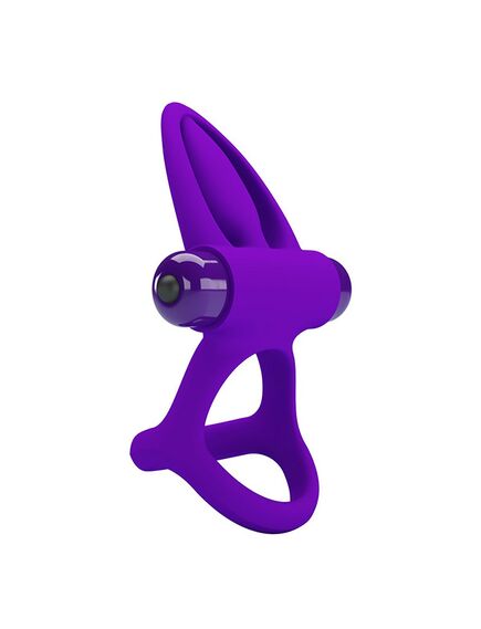 Эрекционное кольцо с вибрацией и стимуляцией клитора, фиолетовый , изображение 3