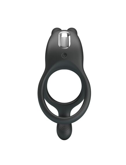 Эрекционное кольцо с вибрацией и клиторальным отростком "Seth" , изображение 2