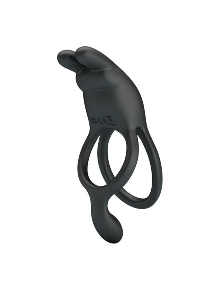 Эрекционное кольцо с вибрацией и клиторальным отростком "Seth" , изображение 3