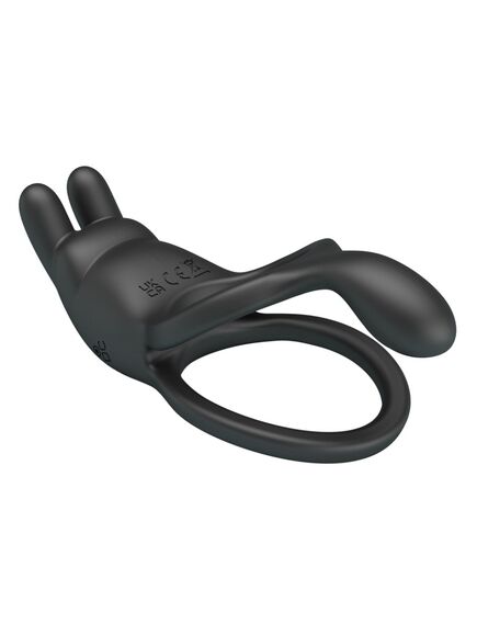 Эрекционное кольцо с вибрацией и клиторальным отростком "Seth" , изображение 6