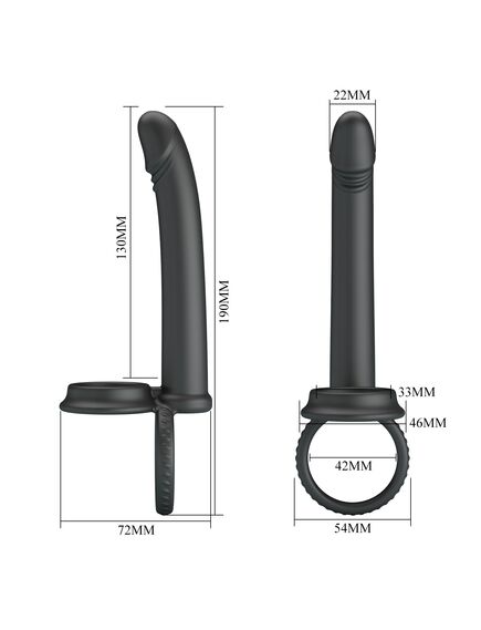 Насадка для двойного проникновения "Moses", 19 см , изображение 7