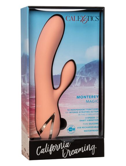 Вибромассажер - кролик MONTEREY MAGIC с поступательными движениями клиторального отростка , изображение 2