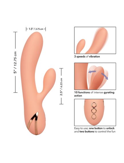Вибромассажер - кролик MONTEREY MAGIC с поступательными движениями клиторального отростка , изображение 3