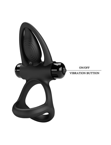 Эрекционное кольцо с вибрацией и стимуляцией клитора , изображение 8