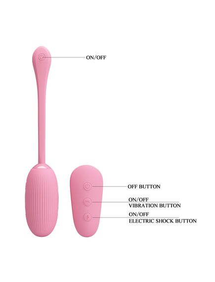 Виброяйцо с функцией электростимуляции и пультом Д/У Pretty Love "Shock Fun" , изображение 6
