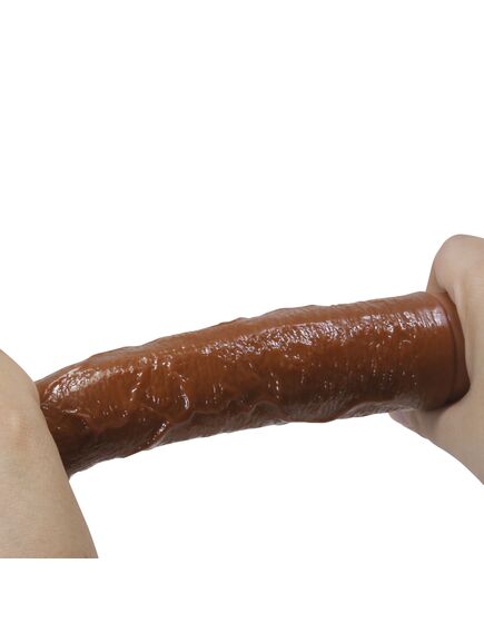 Реалистичный вибратор Pretty Love "Leander", коричневый, 20,3 см , изображение 6