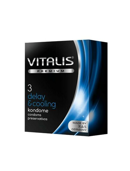 Презервативы с охлаждающим эффектом Vitalis Delay & Cooling, 3 шт 