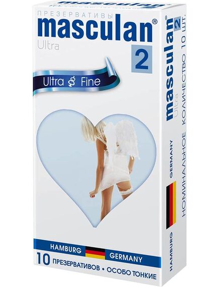 Презервативы ультратонкие Masculan 2 Ultra, 10 шт 