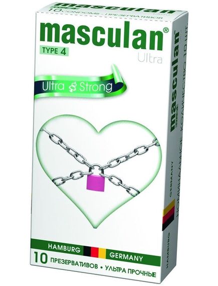 Презервативы сверхпрочные "Masculan 4 Ultra", 10 шт 