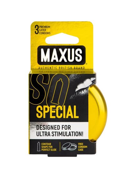 Презервативы точечно-ребристые Maxus Special, 3 шт 