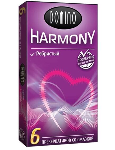 Презервативы "DOMINO" HARMONY Ребристые 6 штук 