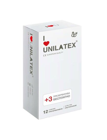 Презервативы Unilatex Ultra Thin, ультратонкие, 12 шт 