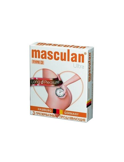 Презервативы с продлевающим эффектом Masculan 3 Ultra, 3 шт 