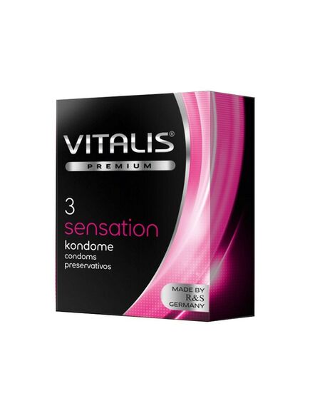 Презервативы анатомические с кольцами и точками Vitalis Sensation, 3 шт 