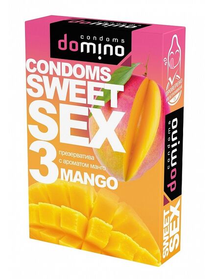 Презервативы Domino Sweetsex с ароматом манго, 3 шт 