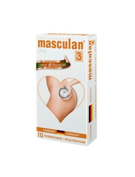 Презервативы с продлевающим эффектом Masculan 3 Ultra, 10 шт 