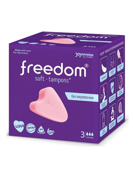 Гигиенические тампоны три капли Freedom Normal, 3 шт 