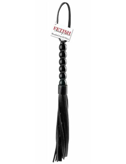 Pipedream Плетка Beaded Cat-o-Nine Tails 46 см (PD3703), черный 