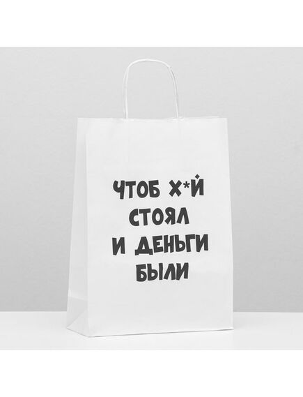 Пакет подарочный с приколами «Чтоб деньги были», 24 х 10 х 33 см 