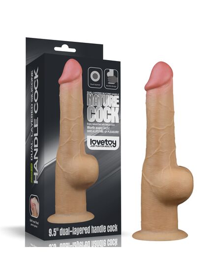 Фаллоимитатор на присоске Dual Layered Handle Cock "9.5" 