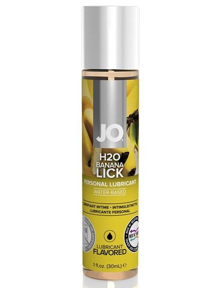 Вкусовой лубрикант Банан на водной основе JO Flavored Banana Lick 1oz (30 мл) 