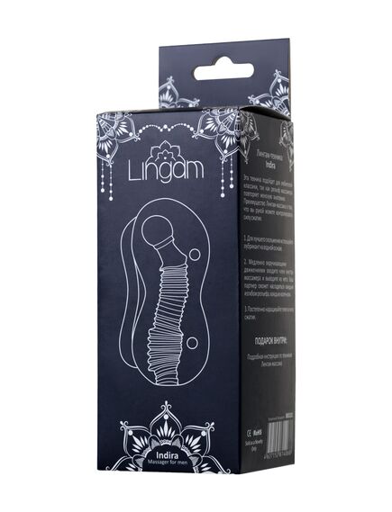 Мастурбатор нереалистичный для лингам массажа "Lingam by TOYFA Indira" Прозрачный, 14 см , изображение 3