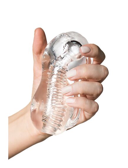 Мастурбатор нереалистичный для лингам массажа "Lingam by TOYFA Indira" Прозрачный, 14 см , изображение 5