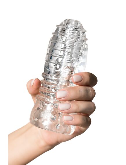 Мастурбатор нереалистичный для лингам массажа "Lingam by TOYFA Savitri" Прозрачный, 14 см , изображение 4