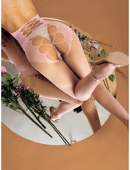 Розовый боди-комбинезон с вырезами (IMPULSE) , изображение 2