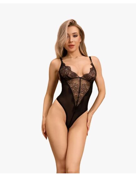 Элегантное боди с кружевом и V-образным вырезом (Muse) S/M, Выберите размер : S/M , изображение 4