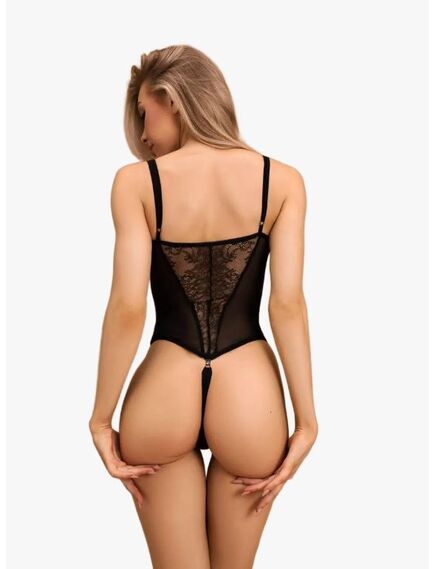 Элегантное боди с кружевом и V-образным вырезом (Muse) S/M, Выберите размер : S/M , изображение 5