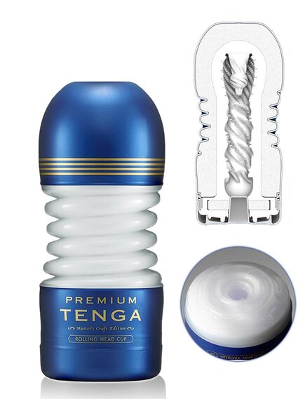 Мастурбатор TENGA PREMIUM с эффектом вакуума "Rolling Head CUP" 