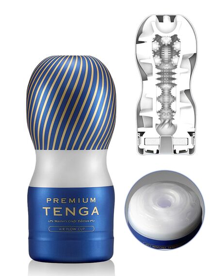 Мастурбатор TENGA PREMIUM с эффектом вакуума  "Air Flow CUP" 