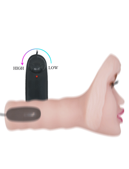 Мастурбатор в форме лица с вибрацией , изображение 2