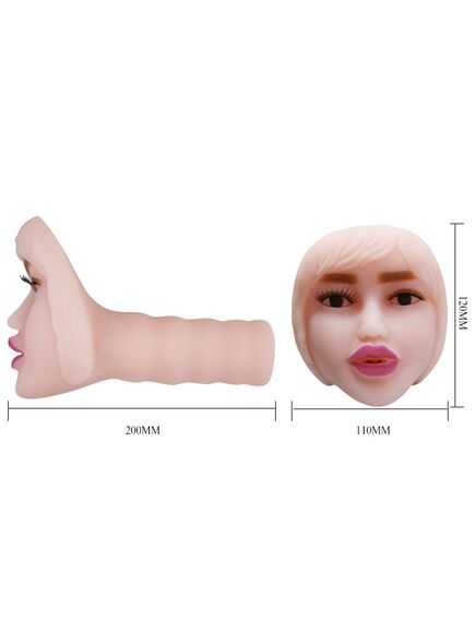 Мастурбатор в форме лица с вибрацией , изображение 6