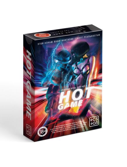 Игра для двоих «Hot game», 30 карт ролевых игр, 30 карт поз, 2 кубика, 18+ 