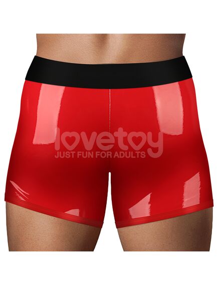 Шорты для страпона красные лакированные, размер L/XL , изображение 9