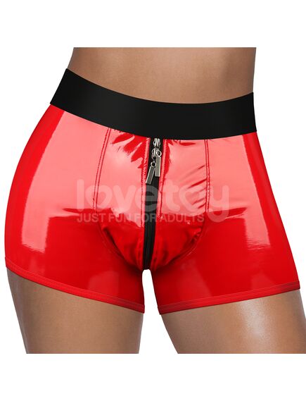 Шорты для страпона красные лакированные, размер S/M , изображение 9