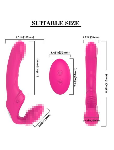 Безремневой страпон "Nana Pink" , изображение 3